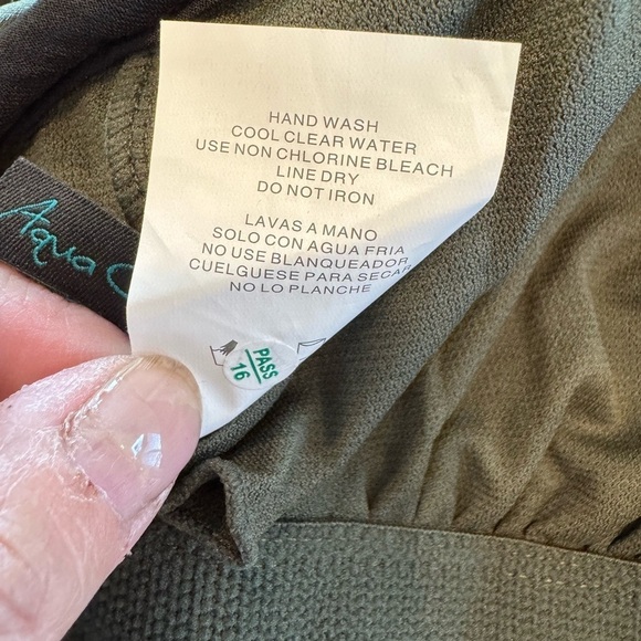 NWT, Aqua Green Onesie Bathing Suit, Olive Green/Black, Extra Large - Picture 6 of 10